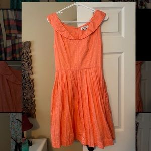 Emily and Fin Lulu dress peach dots, S/UK10